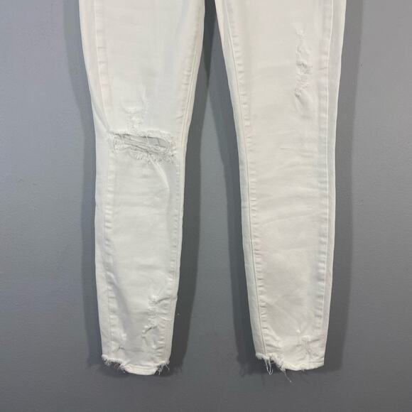 PAIGE Hoxton Ankle Distressed White Jean - Picture 8 of 9